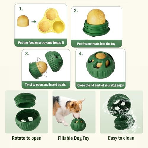 Frozen Fillable Dog Treat Toy with Silicone Tray Mold