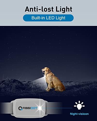 ABBIDOT Shock Collar for 2 Dogs, 3300 FT Dog Training Collar with Remote, IPX7 Waterproof with 4 Training Modes and Night Light, Rechargeable E-Collar for All Breeds (15-120 lbs),Blue Black