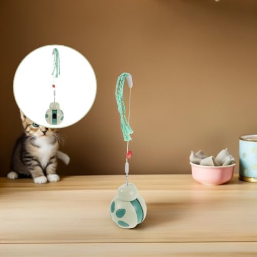 Beetle Shape Cat Treat Dispenser Interactive Plastic