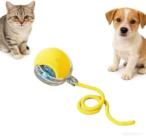 Automatic Rolling Ball Toy for Cats & Dogs. Self-Moving Electric Toy relieves Boredom. Sweet Gift for Your Furry Babies, Perfect for Small and Large Dogs.