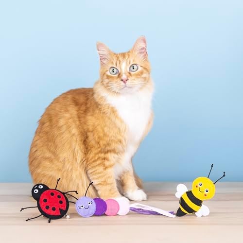 Fringe Studio Living THE Bug Life, Small Plush Cat Toy, 3PCS Set, PetShop Collection (904041)