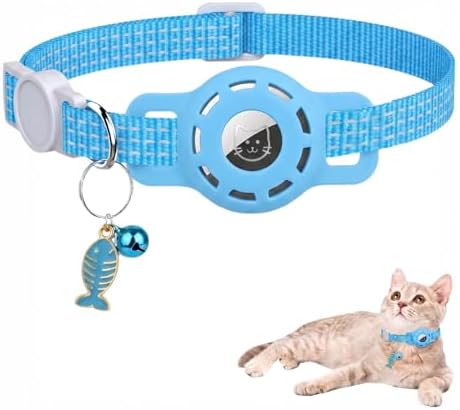 AirTag Cat Collar, Breakaway Reflective Adjustable Kitten Collar