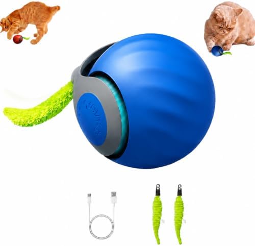 1 Pack Interactive Cat Toy Balls for Indoor Cats, Speedy Tail 3.0