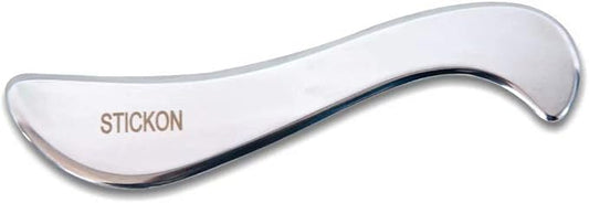 STICKON Stainless Steel Gua Sha Scraping Massage Tool IASTM Tools Great Soft Tissue Mobilization Tool (D Shape)
