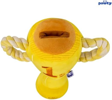 PAWTY Trophy Dog Toy - Snuffle Enrichment Puzzle Toy - Interactive Treat Hide & Seek Plush with Squeaker & Crinkle - Funny Parody Birthday Gift for Small Medium Dogs & Puppies