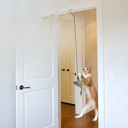 Cat Toys Interactive Hands-Free 8 Pack Cat Toys for Indoor, | Cats Toy Wand Natural Bird Feather,Hanging Door Lure Kitten Toy, Suction Cup Pet Playing,Suction Cup Pet Indoor