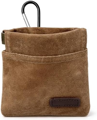 Portable Dog Treat Pouch for Training, Hands-Free Puppy Snack Bag with Auto-Closing Opening, Pet Treat Dispenser for Walking, Travel & Outdoor Use(Brown)