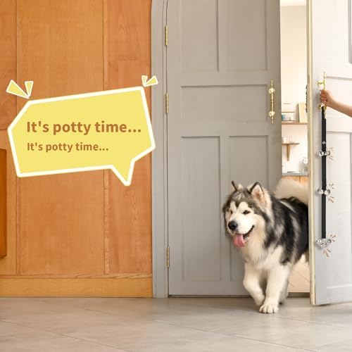 Luckyiren Dog Door Bell for Potty Training, Adjustable Length and Height, Pink