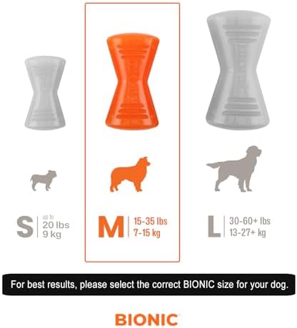 BIONIC Bone Dog Toy for Dogs Between 15-35 lbs, Medium