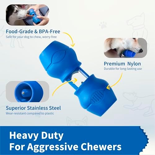 PetClan Chewise Bully Stick Holder for Dogs, Metal Teeth Dog Chew Holder