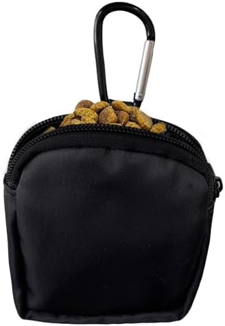 Dog Treat Pouch,Treat Pouches for Pet Training,Portable Snack Reward Dog Food Dispenser for Traveling or Outdoor Use，Black