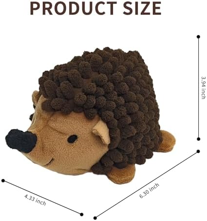 2-in-1 No-Stuffing Hedgehog Dog Toys 3 PCS, Squeaky Ball for Throwing Play | Interactive Chewing Toys for Medium and Small Pets, Durable Plush for Companion, Keep Puppy Busy, Holiday Gift