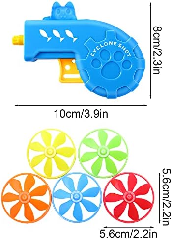 Sumind 18 Pcs Cat Fetch Toys Interactive Cat Propeller Toy, Cat, Blue