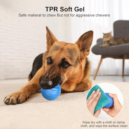 NEOALLYPETS Smart Interactive Dog Toy Ball, Active Rolling Wicked Ball with Automatic Bouncing and Rotating for Puppy/Small Dogs Durable, Chewable, USB Recharger and Fun Gift Toy to Dog (Large)