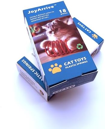 9 Colors Cat Spring Toy, Colorful Springs Self-Play Cat Toys for Indoor Cats,Interactive Cat Toy, Cat Kittens Spiral Coil Springs for Swatting,Biting,Hunting,Pouncing -36PCS