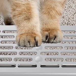 WoofiGo Enclosed Stainless Steel Cat Litter Box with Lid, XL Extra Large Litter Box for Big Cats, Metal Litter Pan High Sided, Never Absorbs Odors, Anti-Urine Leakage, Include Scoop (SH-Light Gray)