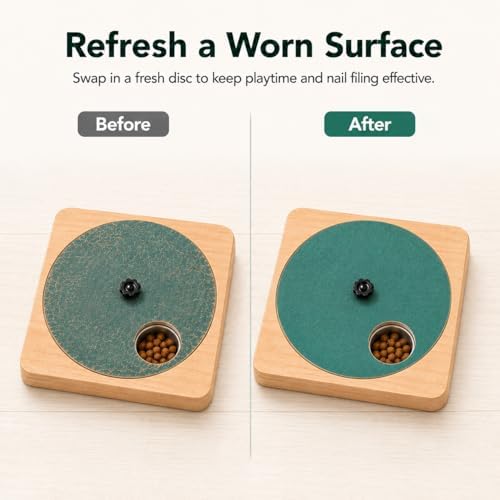 80 Grit Replacement Sandpaper for Dog Nail Scratch Board, Green Refill Pad
