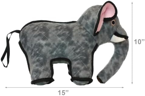 TUFFY® - 2 Pack Original : Elephant Dog Toy : : Ultra Durable Plush Toy with Multiple Layers & Reinforced Seams, Washable and Floats, Original Construction