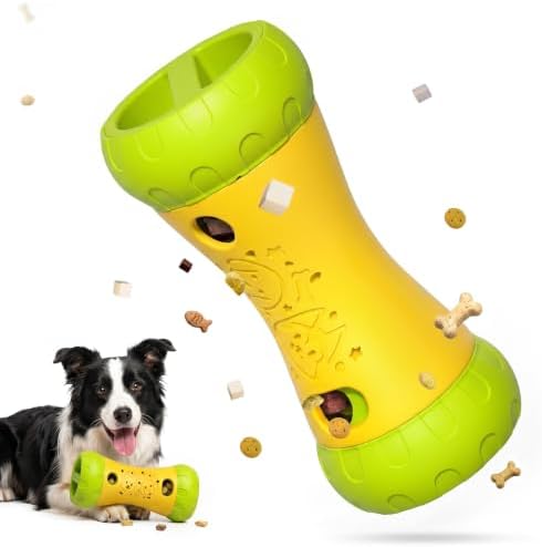 Treat Dispensing Dog Puzzle Toy, Interactive Dog Toys, Yellow