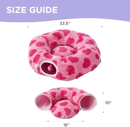 Lesure Donut Cute Jacquard Cat Tunnel Bed Kitten Toys for Puppy Bunny