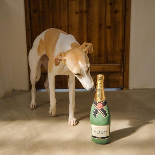 CHEWFFON Dog Toy, Interactive Champagne Shape Squeaky Toy for Boredom
