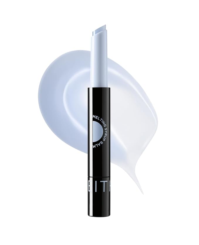 EITHER& Melting Syrup Balm (02 ICY BLUE), Korean Lip Balm, Plumping, Non-Sticky, Transparent, Cooling Sensation, Glossy Finish (0.25 fl. oz.)