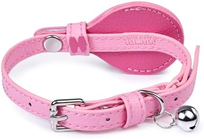Blueberry Pet Microfiber Leather AirTag Cat Collar with Bell