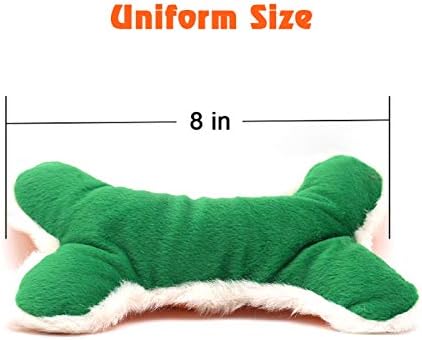 JKW Squeaky Plush Dog Toy Set, 3 Pack Interactive Pet Toys, Chew Toys for Small Medium Large Dogs (Bone 3 Pack)