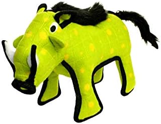 TUFFY® : 2 Pack Warthog Dog Toy: Ultra Durable Plush Toy with Multiple Layers & Reinforced Seams, Washable and Floats, Original Construction