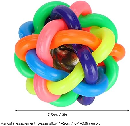 GLOGLOW Rubber Ball Toy, 3in with Bell