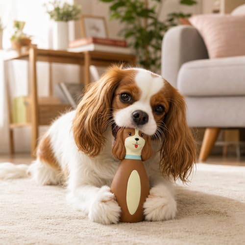 Mikivery Dog Chew Toys Tough Squeaky Latex Toy, for Aggressive Chewers