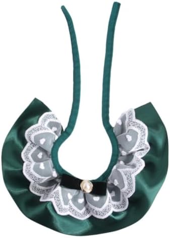 Cat Lace Collar with Pearl Bow Tie Scarf for Christmas Photos