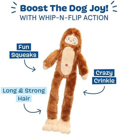 BarkBox Hairy Henderson Dog Toy - Fun for Dogs