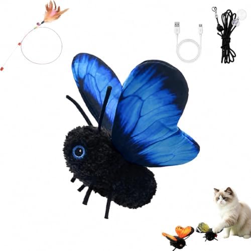 Smart Sensing Flapping Butterfly Toy Interactive Cat (#C)