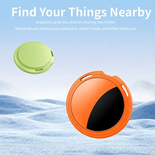 2 Pack Tracker Tags Finder Apple Find My MFi Certified Waterproof iOS Only | Bluetooth Air Smart Tags Item Finder Locator Worldwide Tracking for Key Pets Wallet Backpack Dogs Luggage Replaceable Battery