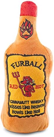 Haute Diggity Dog Furball Bottle Plush Dog Toy, Drink Parody Chew Toys