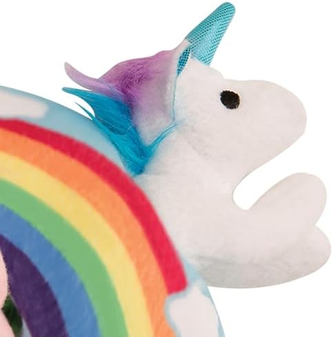 Snugarooz Hide & Seek Rainbow Dog Toy with Repair Patch – Interactive Plush Rainbow with 3 Squeaky Unicorns – Designed for Fun and Engaging Play for Your Pup