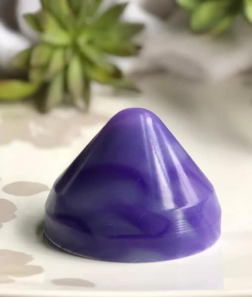 Soft Massage Cone - Manual Massage Tool for Back, Neck, Shoulder, Feet - Purple Silicone Self-Massage Device - Portable Pressure Point Massager