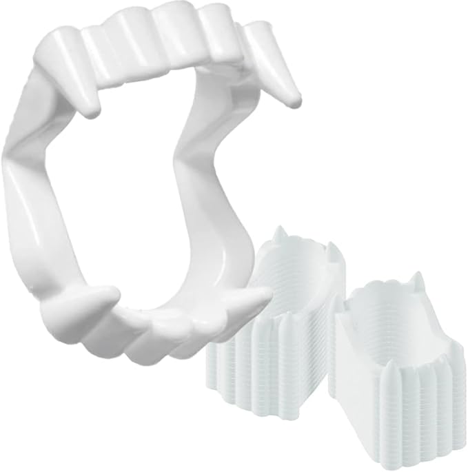 The Dreidel Company Halloween White Teeth Fangs Teeth, Costume, Funny Halloween Dress-Up, Pretend Play Decoration (300-Pack)