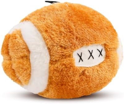 SPOT Plush Football Dog Toy with Squeaker | Soft, Plush Fabric Football Squeak Toy for Small and Large Dog Breeds | Fetch Toy for Throwing and Chasing | 4.5"