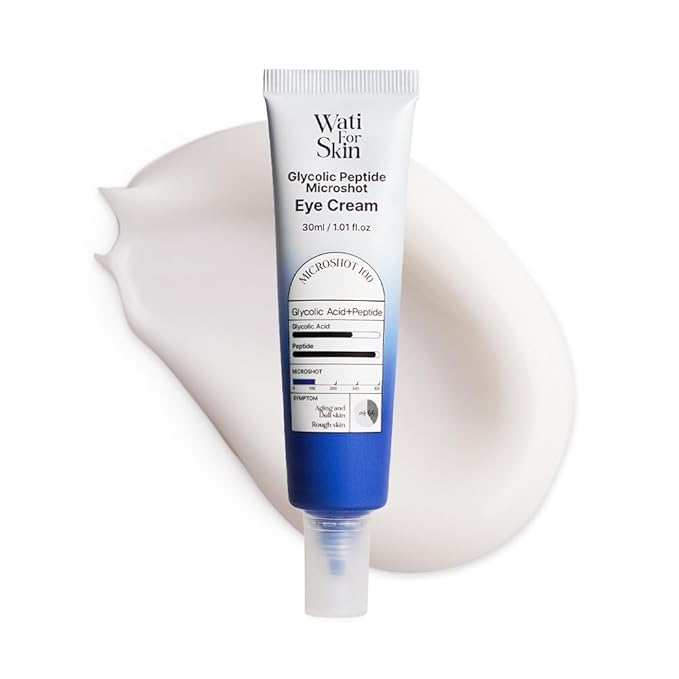Glycolic + Peptide Microshot Eye Cream – Gentle Exfoliation & Firming Care for Brighter, Smoother Under-Eyes, Korean Skin Care (30ml / 1.01 fl. oz.)