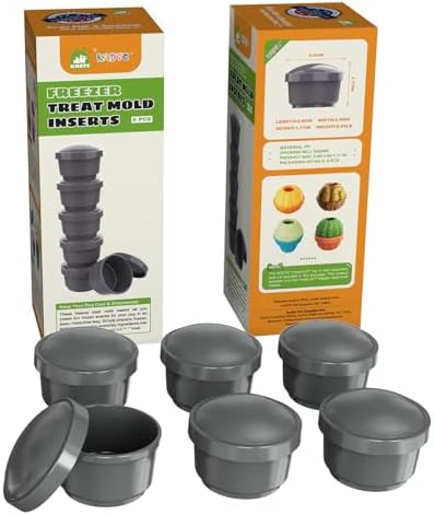 KADTC 6-Pack Frozen Treat Cups with Lid for 3-in-1 FrostLick Dog Lick Ball | BPA, PVC, & Phthalates-Free & Non-Stick & Easy to Clean
