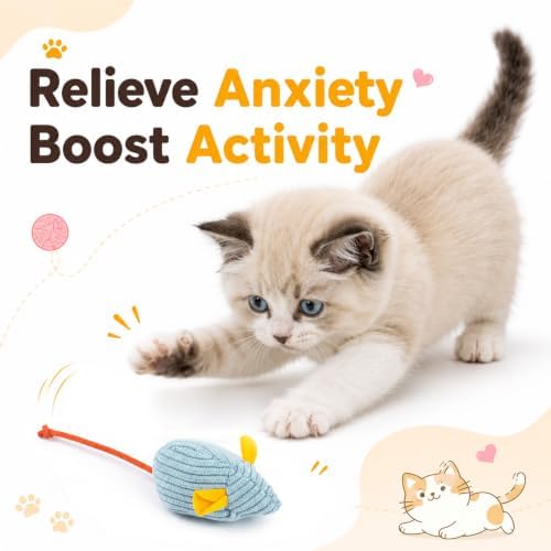 8PCS Catnip Mouse Cat Toys Mice Toys for Cat Mouse Toy Interactive