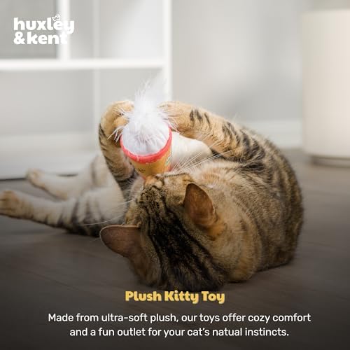 Huxley & Kent Plush Crinkle Catnip Cat Toy, Latte My Way