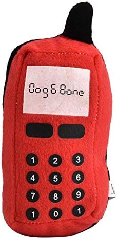 GLOGLOW Plush Dog Chew Toy for Puppy Teething - Soft Squeaky Toy for Small Dogs, Red/Blue Color, 6 Inch Interactive Play