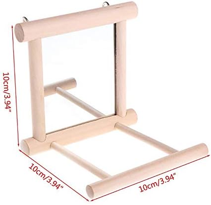Litewoo Bird Mirror with Perch Parrot Swing Interactive Play Toys, 1 PC
