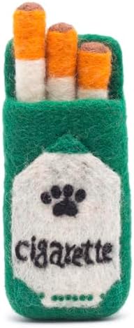 Glaciart One Catnip Joint & Leaf Cat Toy Set | Cat Crack for Funny Kittens, Stimulating Toys for Boredom, Exercise & Play | Filled w/Organic Catnip to Excite/Calm Kitty | Organic Idea