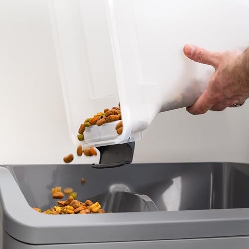 IRIS USA Dog Food Storage Container, Up to 13 lbs, Dark Gray, Made in USA