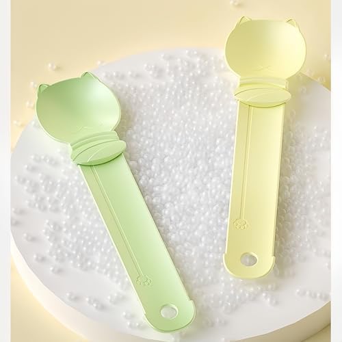 Cat Strip Feeder Spoon - Squeeze & Lickable Treat Dispenser for Wet Food, Multi-Purpose Pet Food Can Accessory (Assorted Colors) (Purple+Green+Pink)