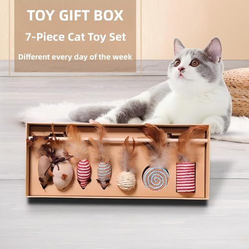 Cats Wand Toy Cat Teaser Toy Stretchy Rope Mouse Shape with Bell Feather Cat Self-Help Relief Toys Bite and Wear Resistant Pet Interactive Toy Suitable for Kittens Adult Cats Households